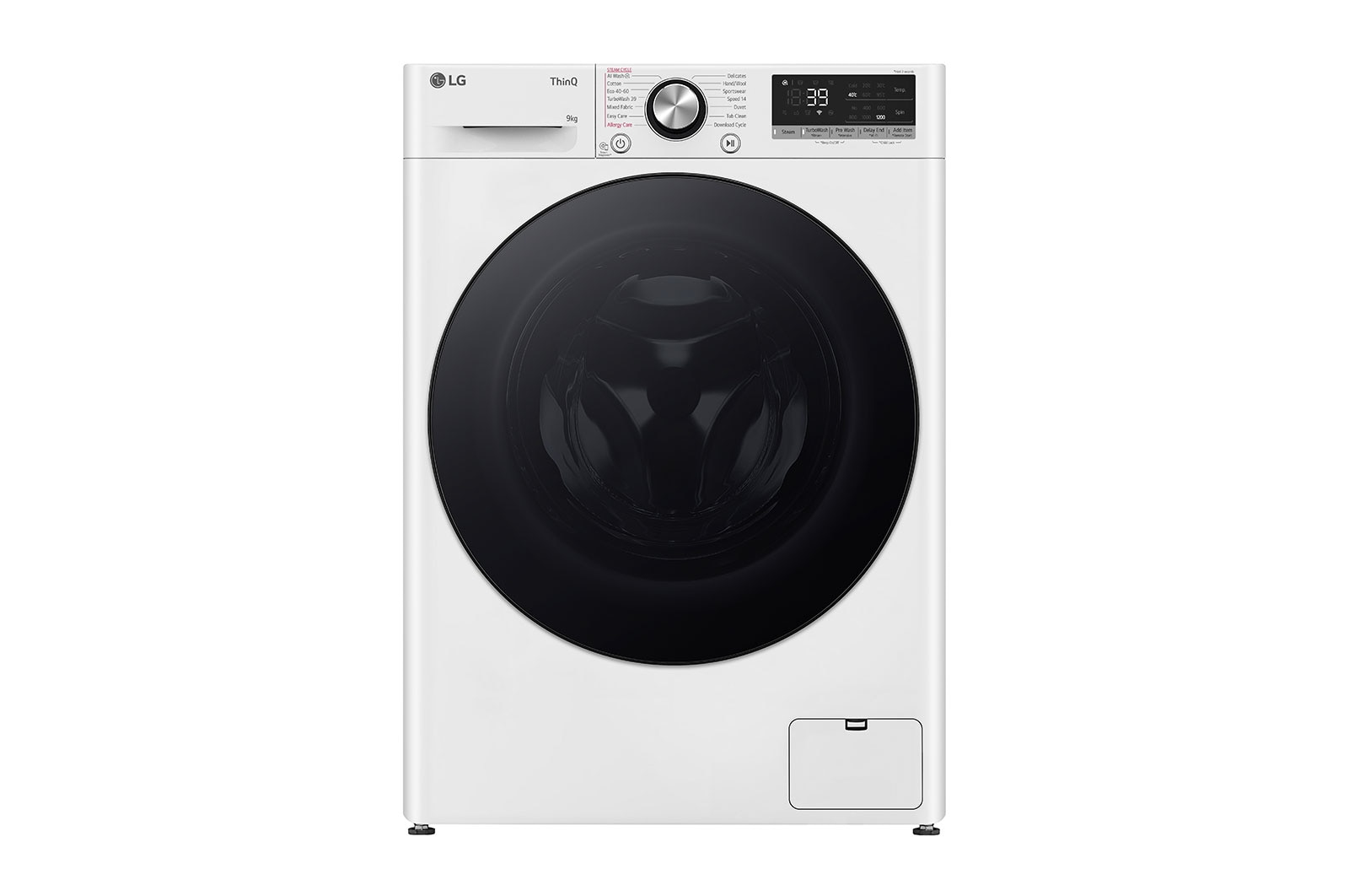 05af49ce9e907990fb2f0682834521f0 LG wasmachine Voorbelading 9 kg F2V7SLIM9 1160 RPM Wit - Afbeelding 1