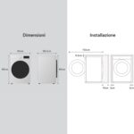 LG washing machine F4R9009TPWC 9 kg class A -40%, front loading series R9 , 1400 revolutions, AI Wash, TurboWash 360, steam wash with anti-wrinkle, wifi, freestanding, white - Afbeelding 2