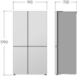 LG GSLC41PYPE Amerikaanse koelkast 641L met water- en ijsdispenser zonder leidingwerk - SpacePlus icemaker - LinearCooling voor stabiele versheid - ruime 641L inhoud voor gezinnen en stille. Energieklasse E - Afbeelding 9