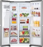 LG GSLC41PYPE Amerikaanse koelkast 641L met water- en ijsdispenser zonder leidingwerk - SpacePlus icemaker - LinearCooling voor stabiele versheid - ruime 641L inhoud voor gezinnen en stille. Energieklasse E - Afbeelding 11