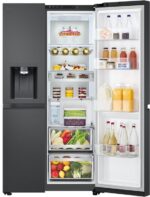 LG GSLE91EVAC Amerikaanse koelkast 628L met water- en ijsdispenser zonder leidingwerk - UVnano (99,99% bacteriën) - DoorCooling+ voor sneller koelen - ThinQ slimme bediening, stille en zuinige Smart Inverter. Energieklasse C - Afbeelding 11