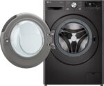 LG W4WR70E6YB, Wasdrooger 11-6 kg, Class A/D, 60 x 62 x 85 cm, Wi-Fi, AI Direct Drive, Deep Cleaning with Steam, TurboWash 360, Large Capacity, Tempered Glass Exterior Door, Black - Afbeelding 4