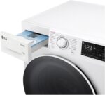 LG Washing Machine 10 kg F4R3710NSWW  with Front Loader, Series R3, Class A-10%, 1400 Revs, Self Dosing, Steam Wash, WiFi, Freestanding, White - Afbeelding 2