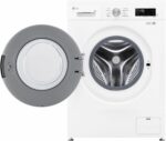 LG Wasmachine 8KG F4NX1008NWK Front-Load Series X1, Class A, 1400 Rotations, Wi-Fi, 6 Motion Direct Drive, Steam Washing, Allergy Care, Freestanding, Essence White [Energy Class A] - Afbeelding 4