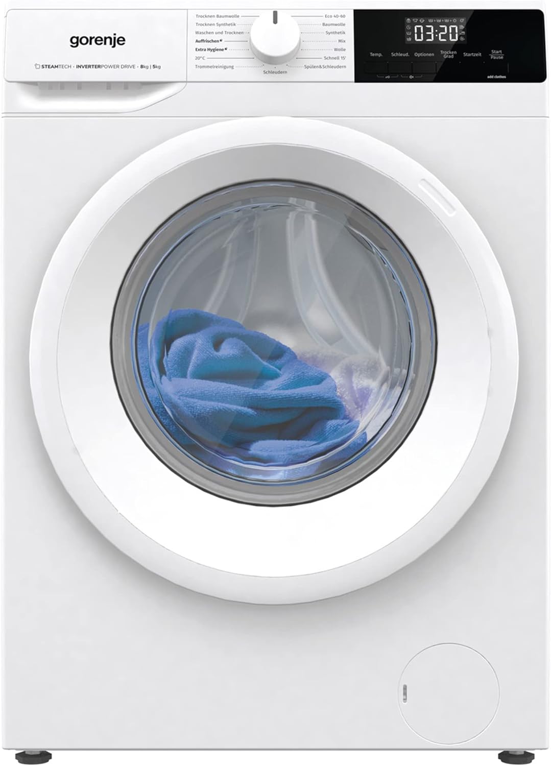 61mBNS6K6uL._AC_SL1500_ Gorenje W3D2A854ADPS / THE Tumble Dryer 8kg Washing / 5kg Drying AquaStop 15 Programs LED Display Overflow Protection Wash Function - Afbeelding 1