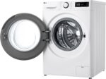 LG Wasmachine 9 kg AI DD F4R3009NSWB Class A -10%, R3 Series, Front Load, 1400 RPM, AIWash, Steam Wash, Direct Drive Engine, Bubble Basket, Smart Diagnosis, Freestanding, White - Afbeelding 9