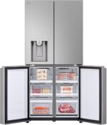 LG Amerikaanse koelkast GML861PYPE Smart Multi Door Class E 506L Wifi Linear Cooling Technology Refrigerator with UVNano Water Dispenser Without Connection, Total No Frost, Smart Diagnosis, Refrigerator Silver - Afbeelding 8