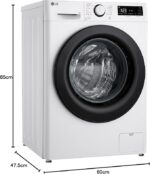 LG Wasmachine 9KG AI DD F2R3S09NSWB, Smart, Front Loader, Class A -10%, 1200 Rotations, Steam Wash, AI Wash, Inverter Direct Drive, Smart Diagnosis, Free Installation, White [Energy Class A] - Afbeelding 5