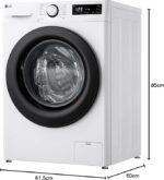 LG AI DD F4R3013NSWB washing machine class A -10%, front loading series R3, washing machine 13 kg, 1400 revolutions, AIWash, steam cleaning, direct drive motor, smart diagnosis, freestanding, white - Afbeelding 6