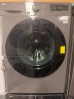 LG Was-droogercombinatie V5WD95SLIMB, SLIM  9-5 kg, Class A and E, 60 x 53.5 x 85 cm, Wi-Fi, AI Direct Drive, Deep Cleaning with Steam, TurboWash 360, Allergy Care, Tempered Glass Exterior Door, Dark Stone - Afbeelding 12