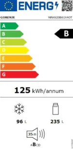 Gorenje NRK620B61X4OT Koelvriescombinatie  RVS  NoFrost - Afbeelding 5