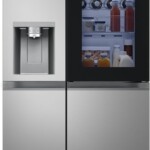 LG GSXE81PYBD Side-by-Side Fridge Freezer (628 L, Energy Class D) with InstaView, Door-in-Door, Ice and Water Dispenser, Super Freeze, Silve
